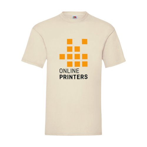 T-shirt beige en coton pour homme avec manches courtes.