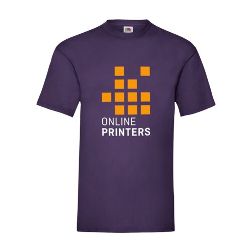 T-shirt violet en coton pour homme avec manches courtes.