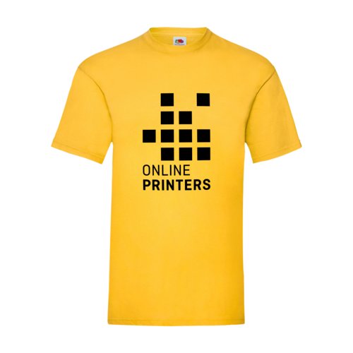 T-shirt jaune en coton pour homme  manches courtes.