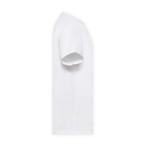 T-shirt blanc en coton pour hommes avec manches courtes.