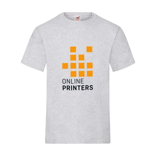 T-shirt en coton gris chin pour hommes avec manches courtes.
