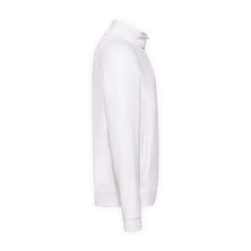 Veste de survtement blanche en mlange de coton avec fermeture clair.