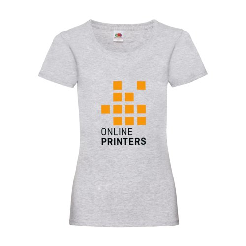 T-shirt en coton gris chin pour femmes avec manches courtes et col en V.