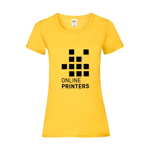 T-shirt jaune en coton pour femmes  manches courtes.