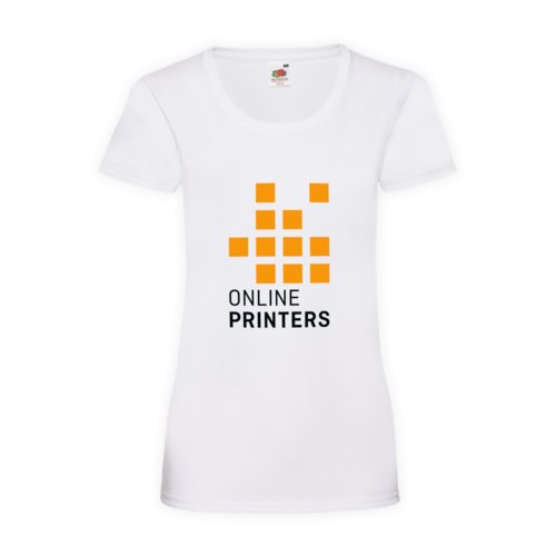 T-shirt blanc en coton pour femmes avec manches courtes.