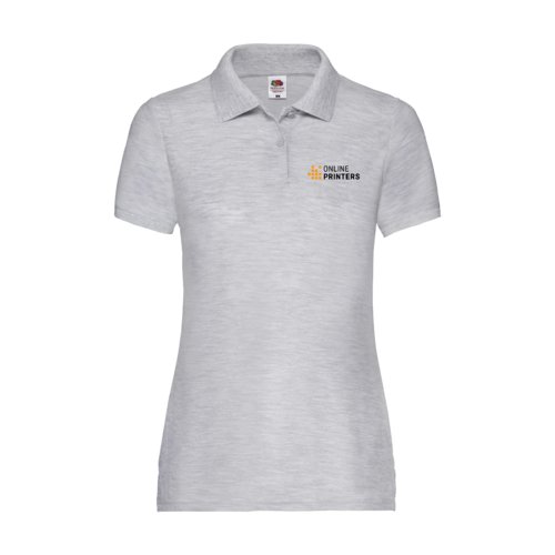 Polo pour femme gris chin en mlange polyester-coton.
