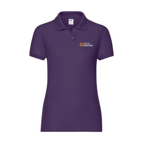 Polo violet pour femme en mlange polyester-coton.