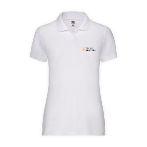 Polo blanc pour femme en tissu mlang.