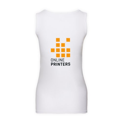 Dbardeur blanc en coton pour femmes avec bordures cteles.