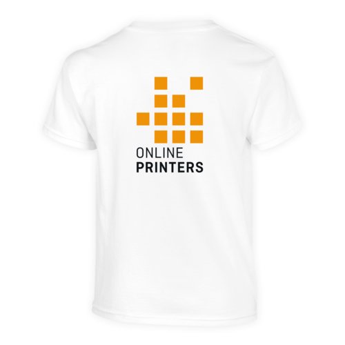 T-shirt blanc en coton, unisexe,  manches courtes.