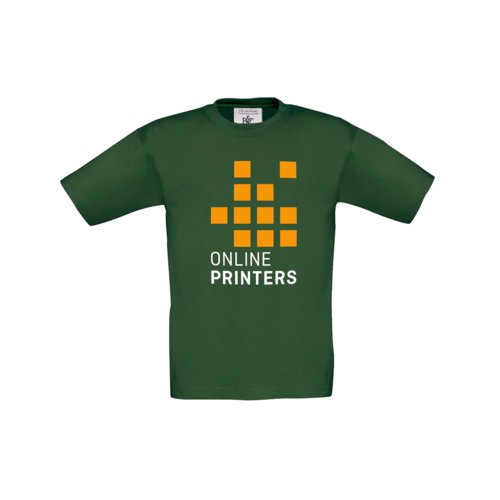 T-shirt vert en coton avec manches courtes.