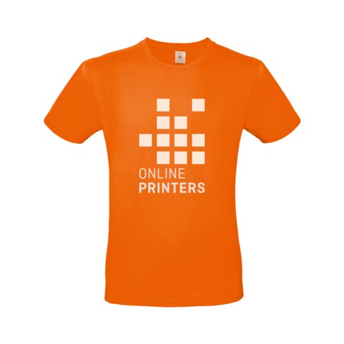 T-shirt orange en coton pour homme avec manches courtes.