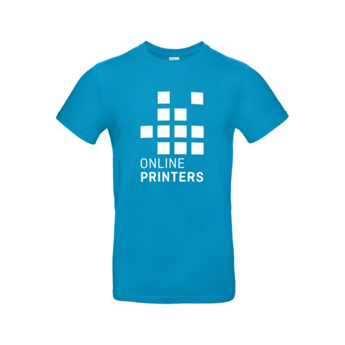 T-shirt en coton bleu atoll pour homme avec manches courtes.