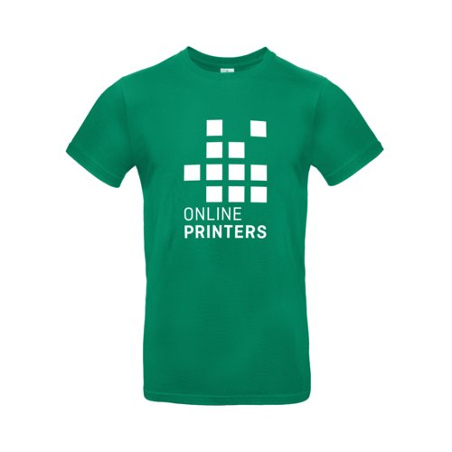 T-shirt vert en coton avec manches courtes.