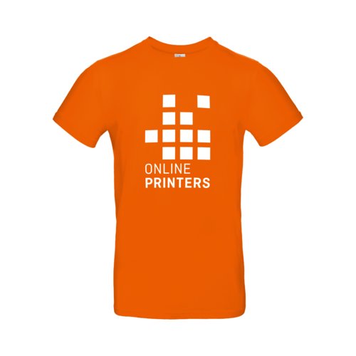 T-shirt orange en coton pour homme  manches courtes.