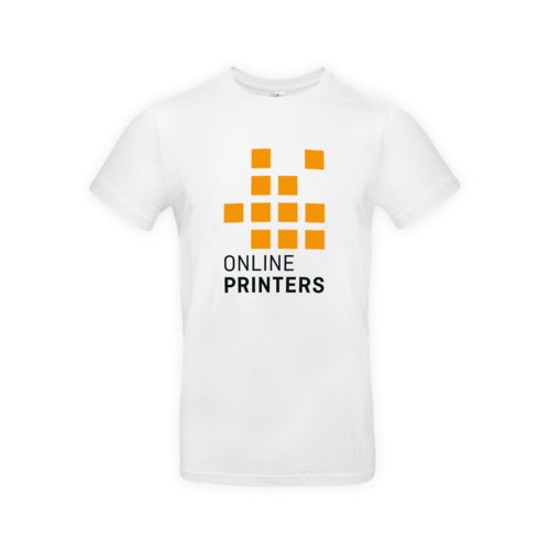 T-shirt blanc en coton pour homme avec manches courtes.