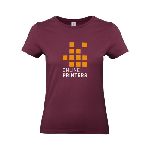 T-shirt bordeaux en coton pour femmes.