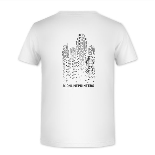 T-shirt blanc en coton pour enfants avec manches courtes.