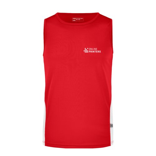 Dbardeur en polyester rouge et blanc pour homme.