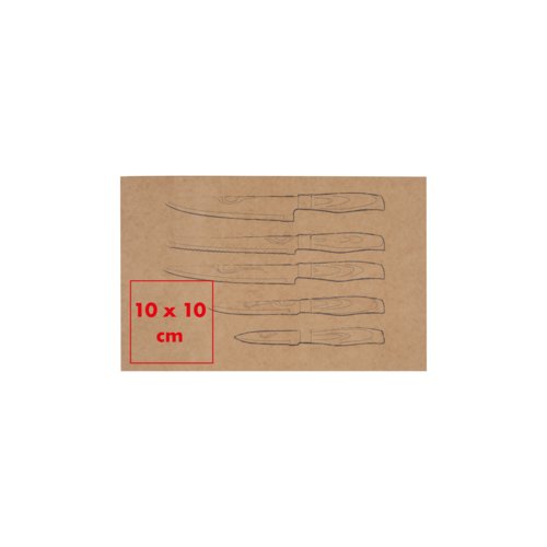 Ensemble de couteaux, cinq pices, avec diffrentes formes de lames.
