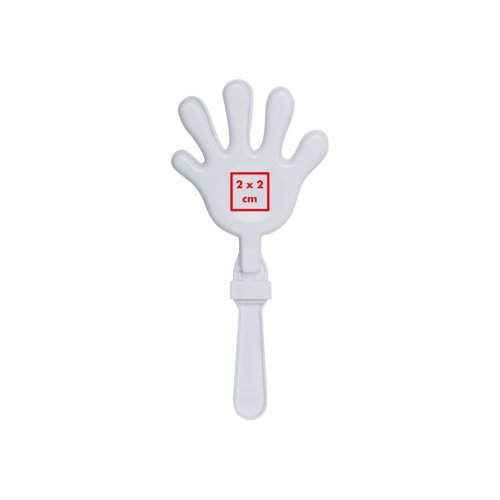 Clapper main blanche avec manche.