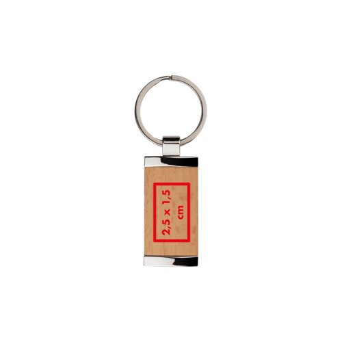 Porte-cls en bois avec bordure et anneau en mtal.
