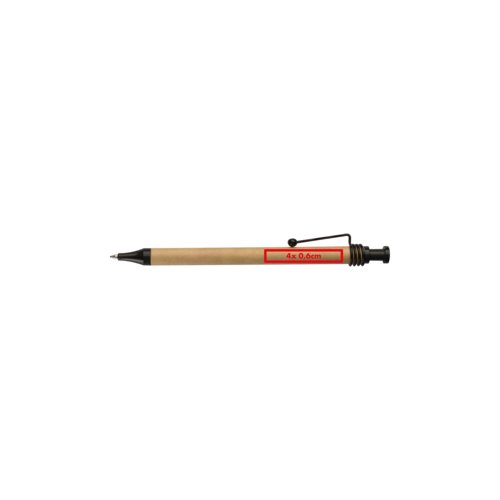 Stylo  bille en papier avec clip et mcanisme  pression.