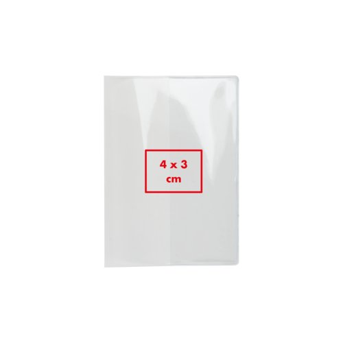 Protge-passeport transparent en plastique.