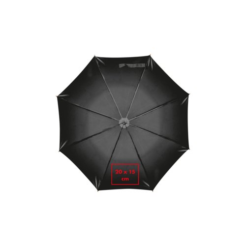 Parapluie noir avec fonction automatique et poigne droite.