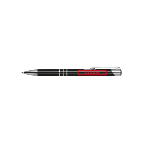 Stylo  bille en mtal avec clip et mcanisme  pression.
