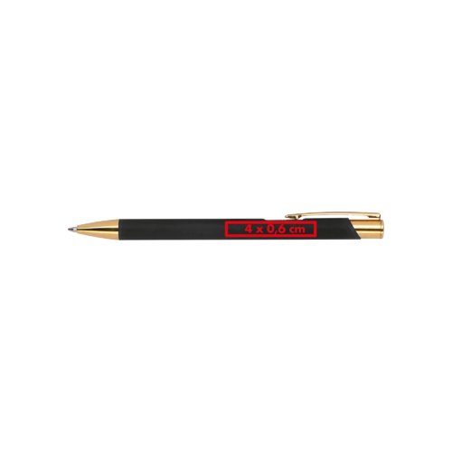 Stylo  bille en mtal avec clip et mcanisme  pression.