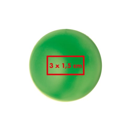 Balle anti-stress verte en caoutchouc  malaxer.