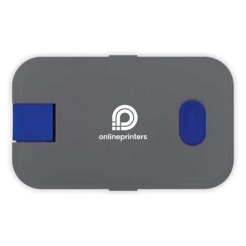 Bote  lunch bleue en plastique avec fermeture  clip.