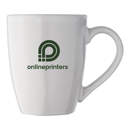 Tasse en cramique blanche avec anse.
