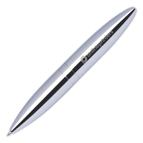 Stylo  bille en mtal argent avec clip.