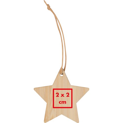 Pendentif toile en bois avec cordon pour accrocher.