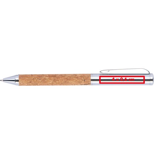 Stylo  bille en mtal et lige avec clip et mcanisme  pression.