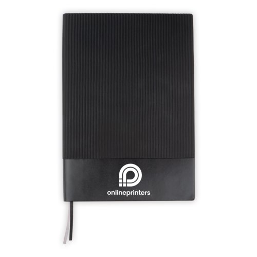 Carnet noir avec marque-page.