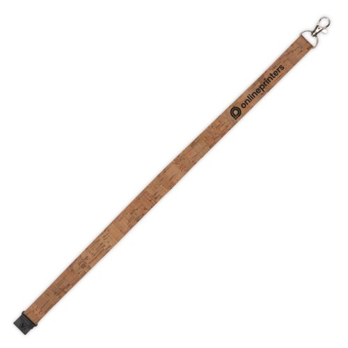 Lanyard en lige naturel avec mousqueton.