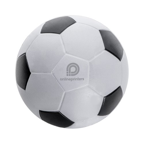 Balle anti-stress blanche en mousse, design ballon de foot.