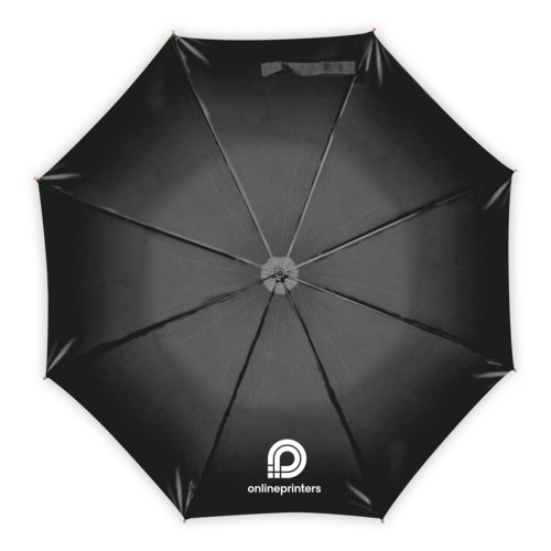 Parapluie droit automatique noir avec poigne droite.