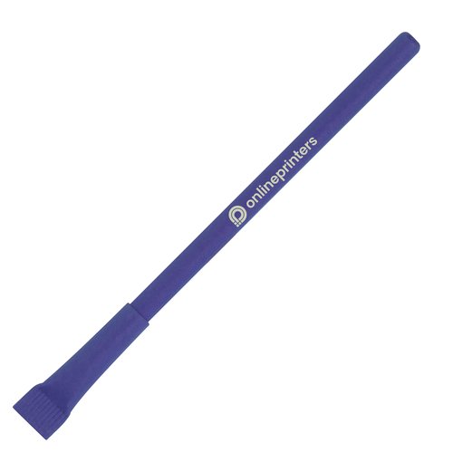 Stylo bleu sans encre avec motif.