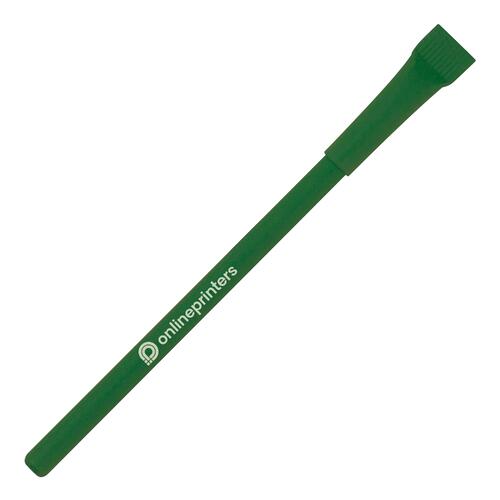 Stylo sans encre vert avec motif.