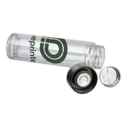 Bouteille isotherme transparente avec bouchon  vis.