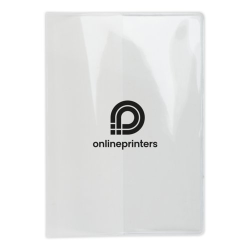 Protge-passeport transparent en plastique.