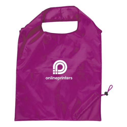 Sac en tissu nylon violet avec cordon de serrage.