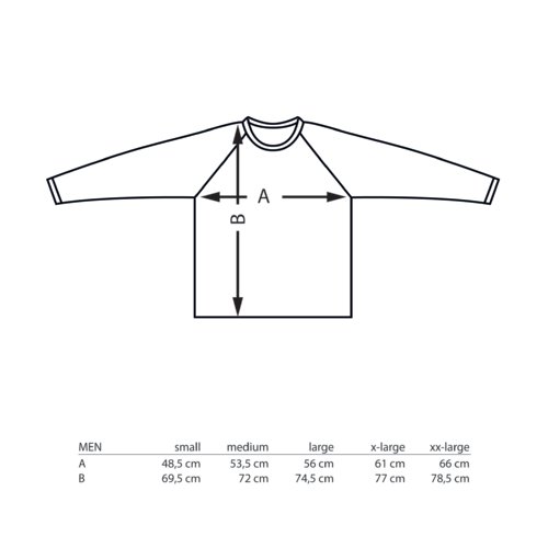 T-shirt  manches longues en tissu avec col rond.