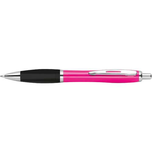 Stylo  bille rose en plastique ABS recycl avec clip.