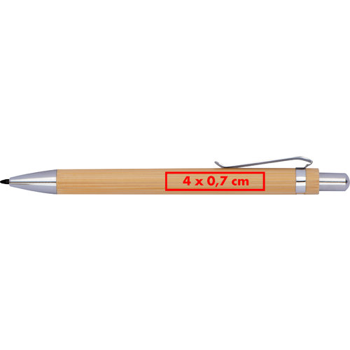 Stylo sans encre couleur bois avec clip.