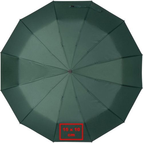 Parapluie de poche vert, rsistant au vent et avec housse.